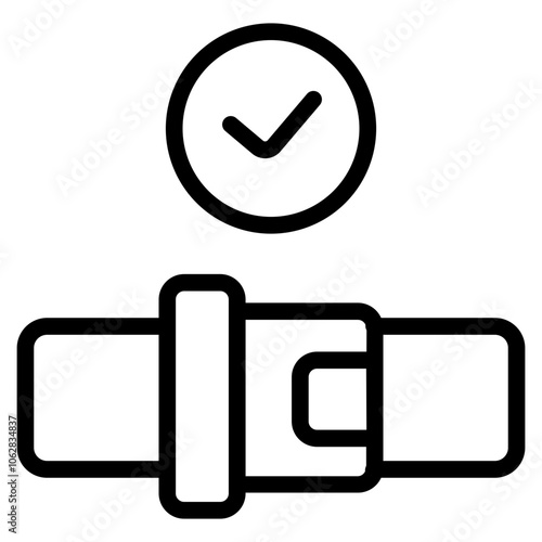 Safety seatbelt Line Icon