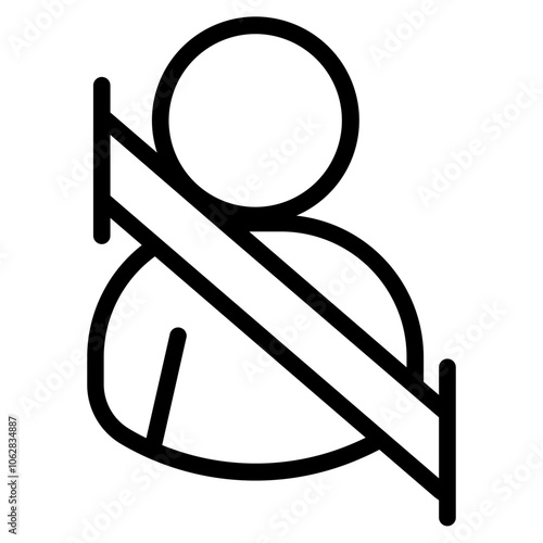 Use seatbelt Line Icon