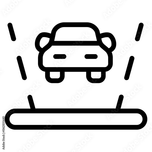 Car virtual design Line Icon