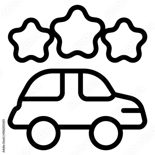 Car rating Line Icon
