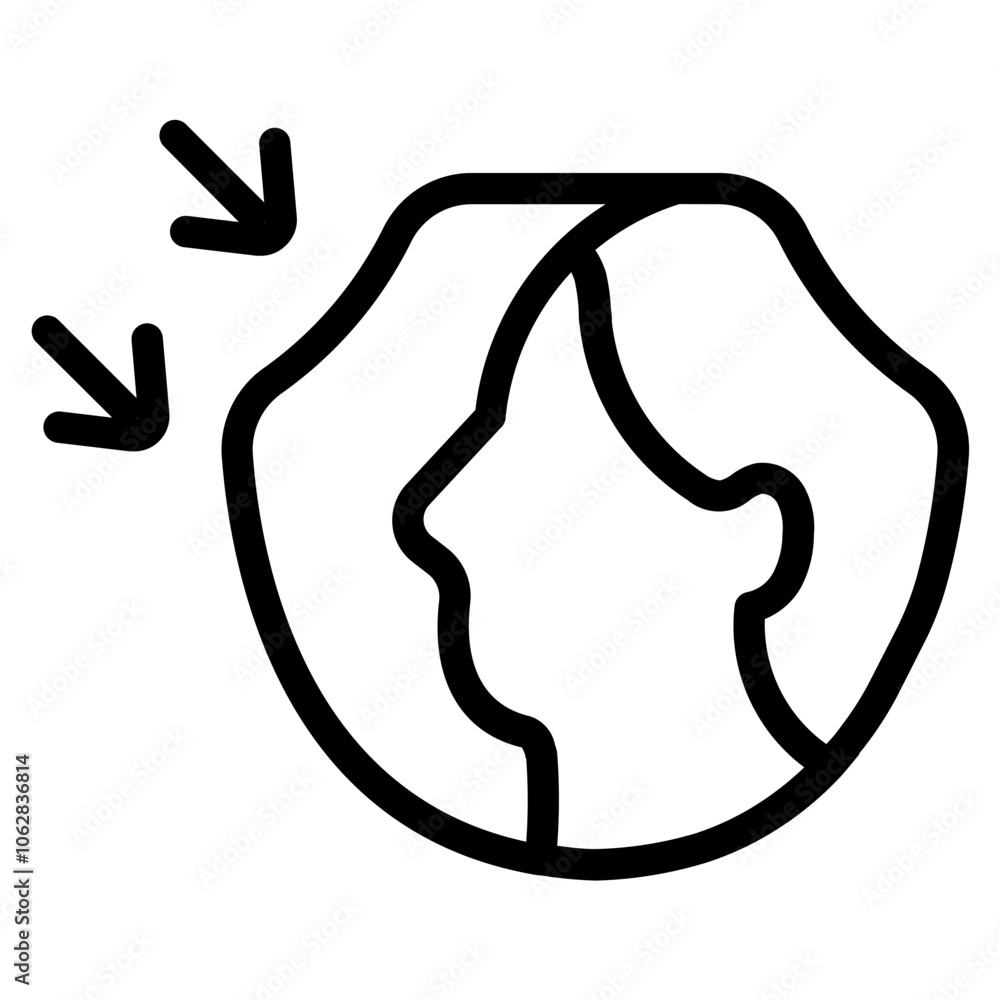 Face protection Line Icon Face protection Line Icon