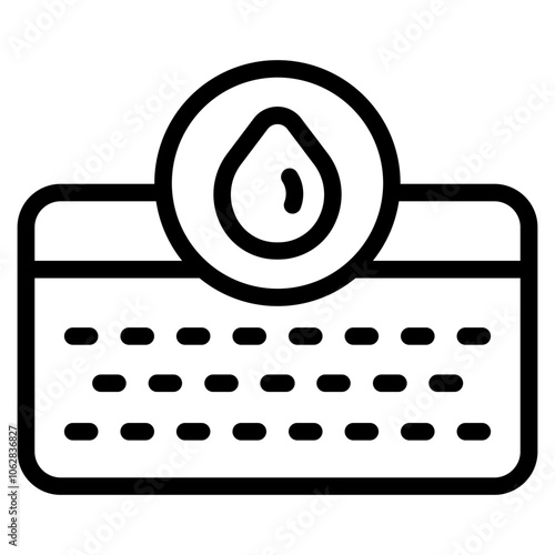 Oily skin Line Icon