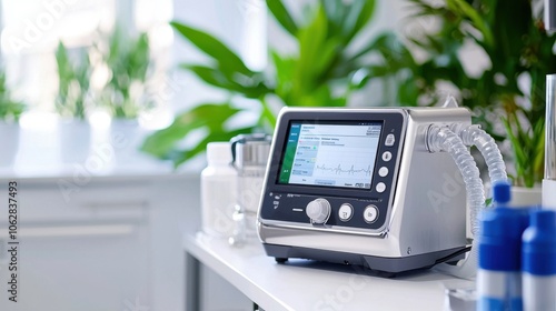 Explore the detailed bipap machine interface in use