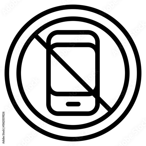 No smartphone Line Icon
