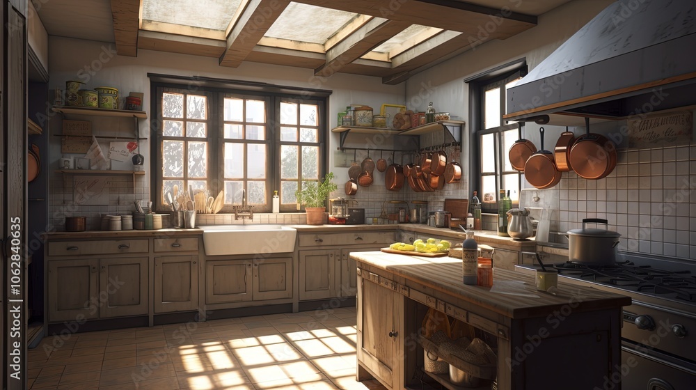 Empty beautiful modern kitchen interior background in clean and bright. Empty beautiful modern kitchen interior background in clean and bright.