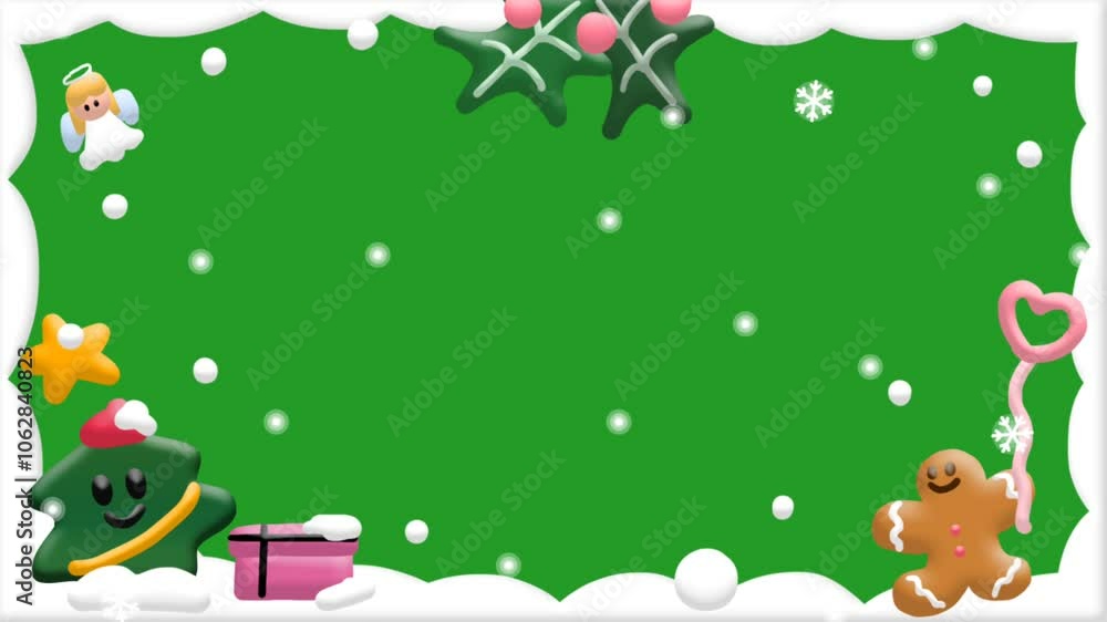 Merry Christmas Frames 4K Green Screen Video for Holiday Projects and Content Merry Christmas Frames 4K Green Screen Video for Holiday Projects and Content