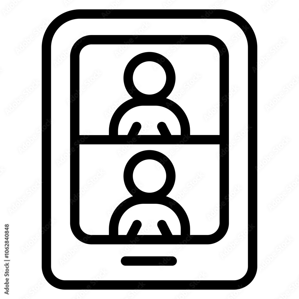 Meeting online Line Icon Meeting online Line Icon