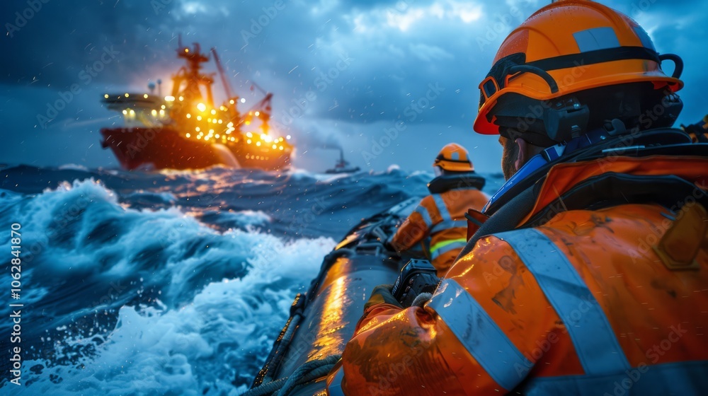 Workers Rushing to Safety After Offshore Incident Workers Rushing to Safety After Offshore Incident