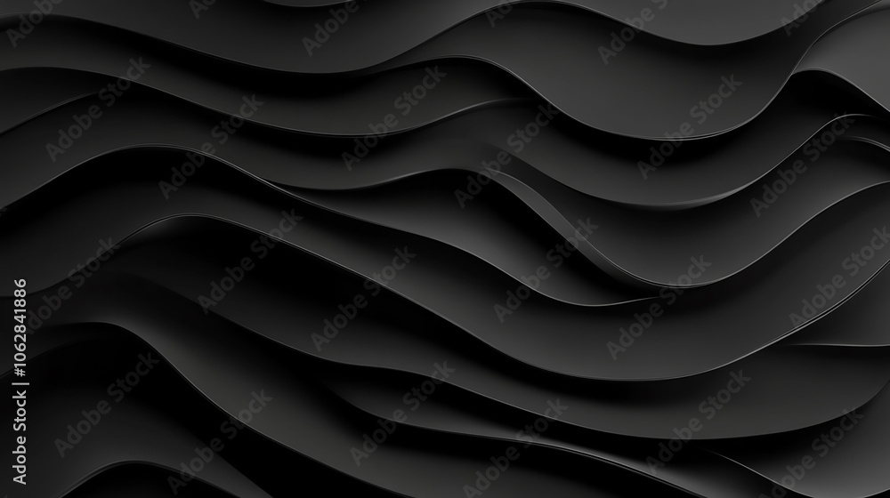 Obraz premium Black Wallpaper Cool Dark black minimal background Abstract Black Geometric Pattern with geometric graphic elements.