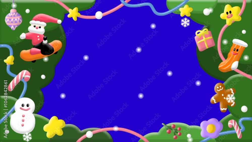 Merry Christmas Frames 4K Green Screen Video for Holiday Projects and Content Merry Christmas Frames 4K Green Screen Video for Holiday Projects and Content