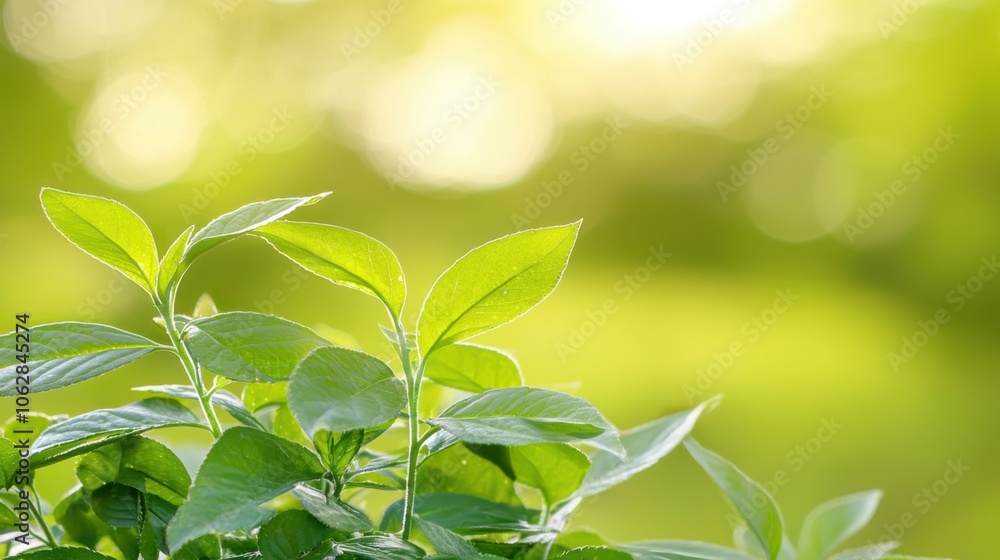 Nature embraces serenity with wild herbs under soft sunlight Nature embraces serenity with wild herbs under soft sunlight