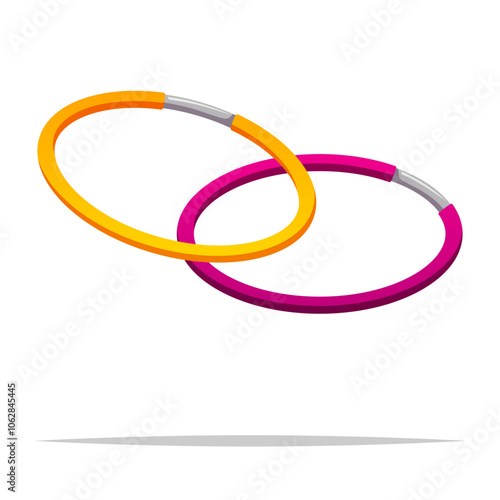 Elastic hair tie vector isolated illustration