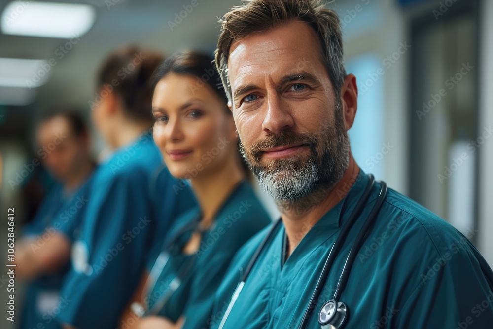 Colleagues consulting in medical hospital. Colleagues consulting in medical hospital.