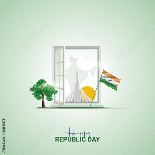 India Republic Day  Creative Design for Social Media Post