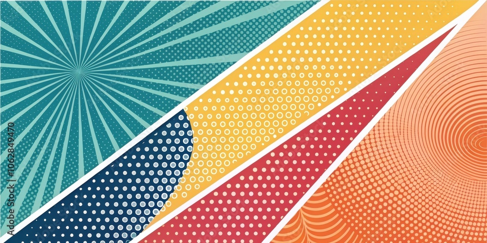 A Modern Abstract Background with Diagonal Lines, Circular Shapes, and Dotted Patterns in a Colorful Palette A Modern Abstract Background with Diagonal Lines, Circular Shapes, and Dotted Patterns in a Colorful Palette
