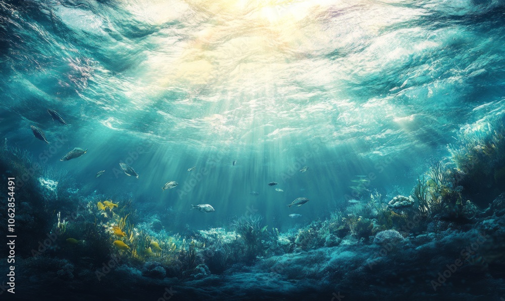 Obraz premium Ocean underwater view