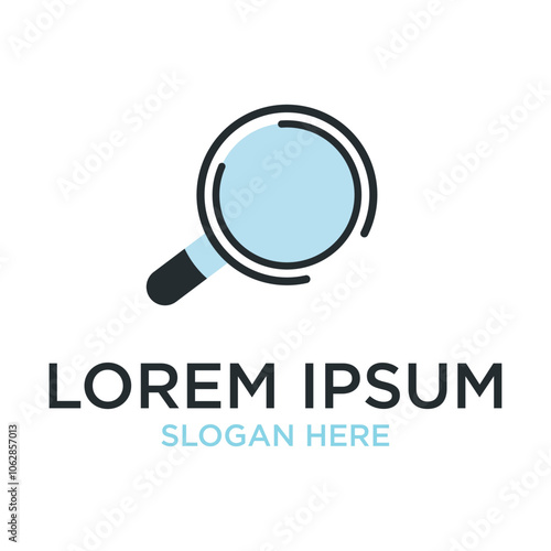 searching logo design vector template