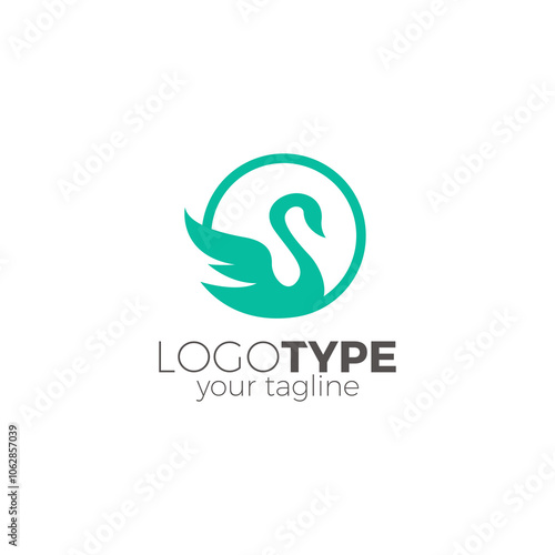 Swan Logo Vector Elegant Design