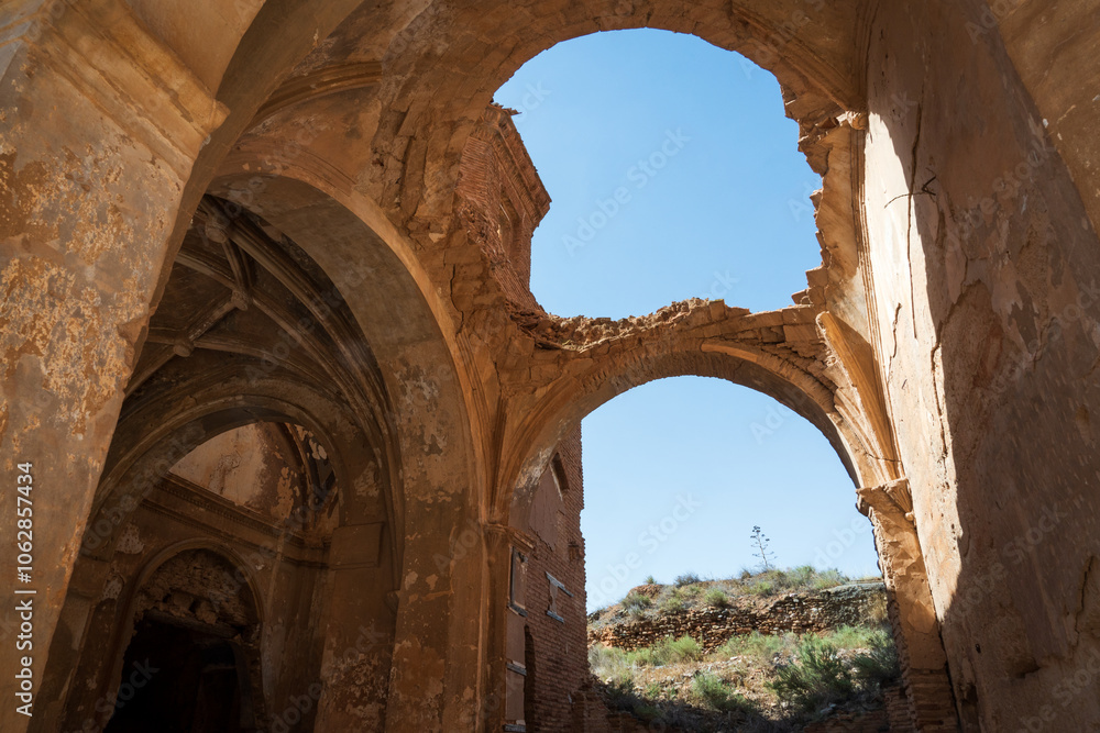 Obraz premium Old town of Belchite, Spanish Civil War Site, Zaragoza, Spain
