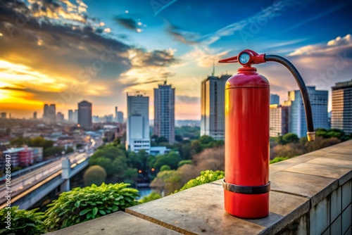 Wallpaper Mural Candid Photography of a Fire Extinguisher in Surabaya, Indonesia, Capturing the Essence of Safety and Preparedness on October 21st, 2024, in Urban Environments Torontodigital.ca