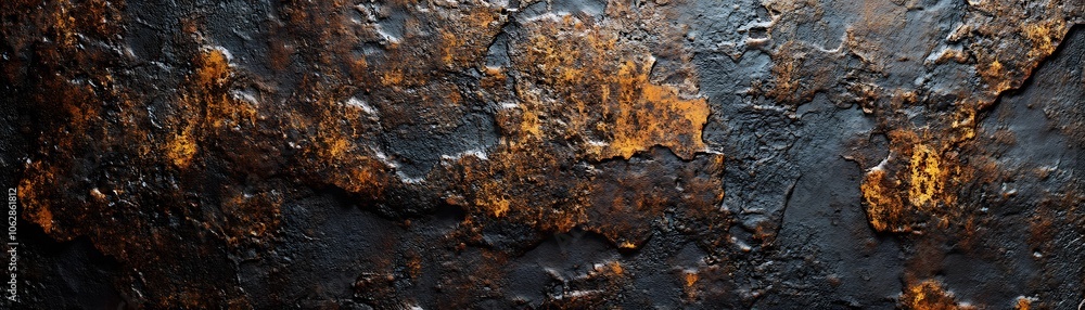 Abstract Texture of Dark and Orange Surface with Uneven Cracks Abstract Texture of Dark and Orange Surface with Uneven Cracks