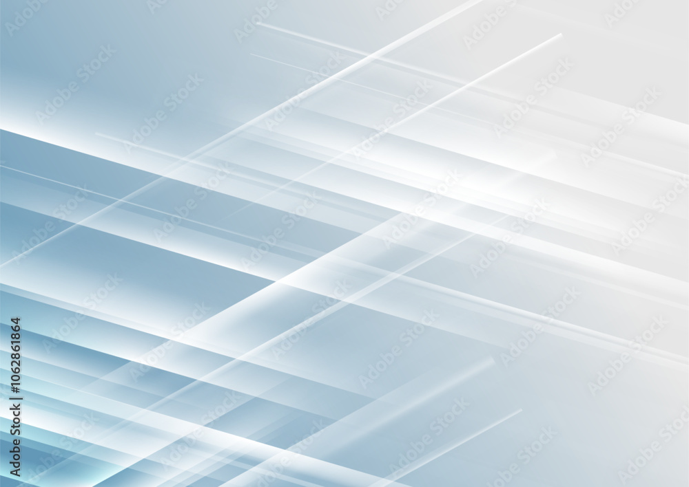 Smooth glossy blue white stripes abstract modern tech background. Concept vector design Smooth glossy blue white stripes abstract modern tech background. Concept vector design