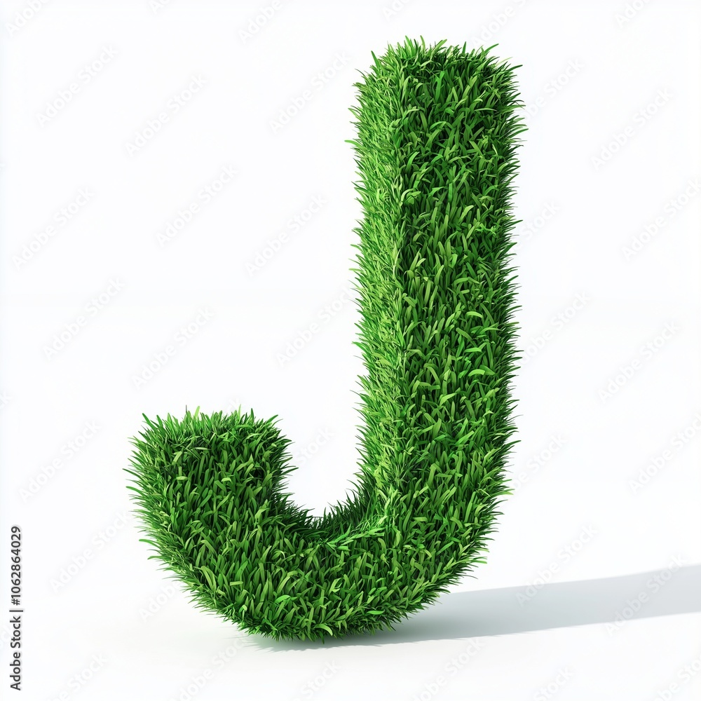 The font J letter from green grass nature frame soft leaves texture The font J letter from green grass nature frame soft leaves texture