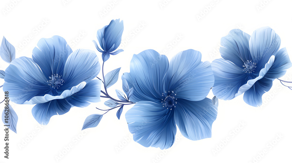 Blue flower isolated on white background
Blue flower isolated on white background