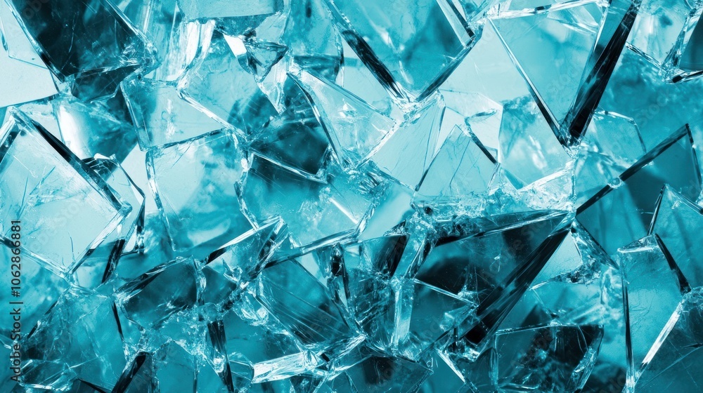 Abstract Blue Ice Shattered Background Texture Abstract Blue Ice Shattered Background Texture
