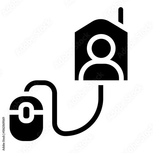 Remote work Solid Icon