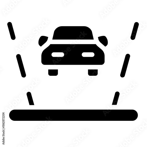 Car virtual design Solid Icon