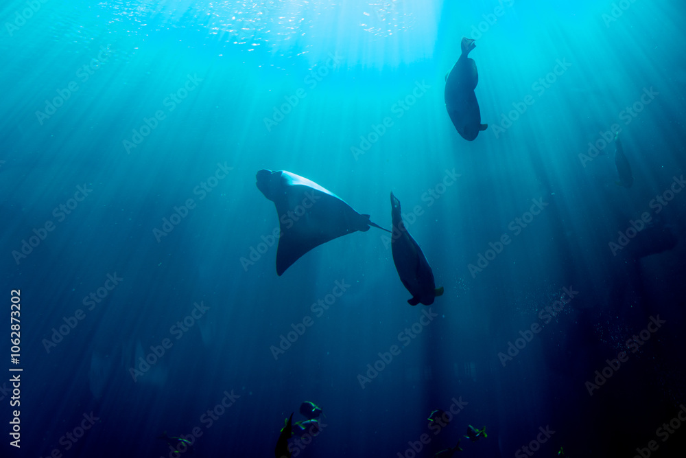 Obraz premium scene with manta ray