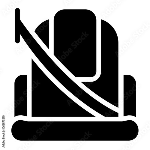 Car seatbelt Solid Icon