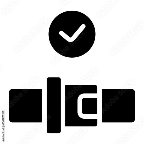 Safety seatbelt Solid Icon