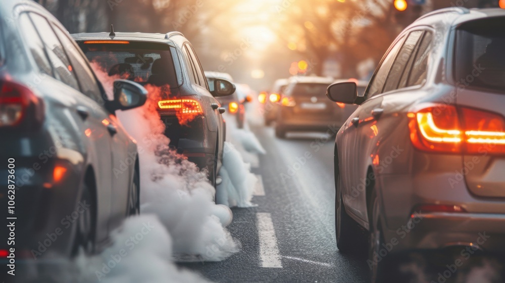 Urban Pollution: Pollution found in cities, featuring a mix of air, noise, and light pollution, alongside waste management issues, adversely affecting urban health.
Urban Pollution: Pollution found in cities, featuring a mix of air, noise, and light pollution, alongside waste management issues, adversely affecting urban health.