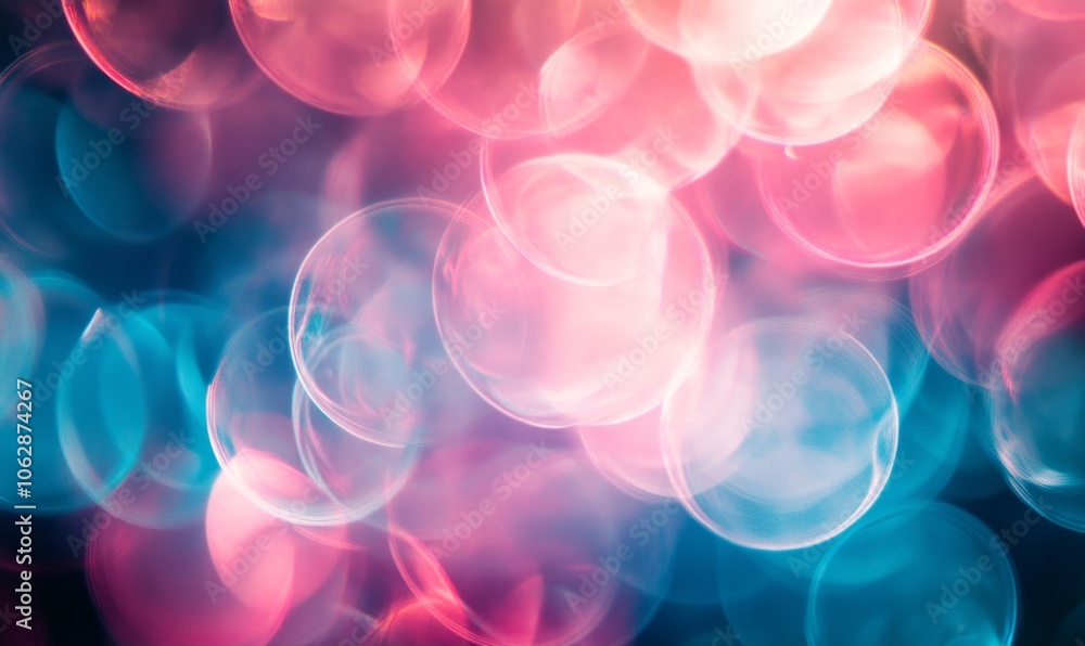 Vibrant abstract circular light patterns with pink and blue hues Vibrant abstract circular light patterns with pink and blue hues