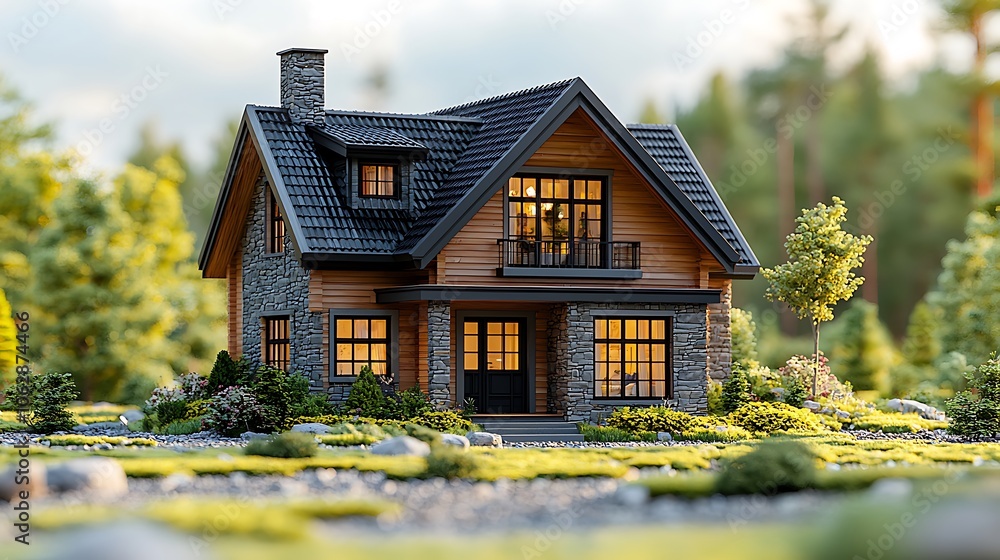 Dream House Design: Modern Cabin with Stone and Wood in Forest Setting Dream House Design: Modern Cabin with Stone and Wood in Forest Setting