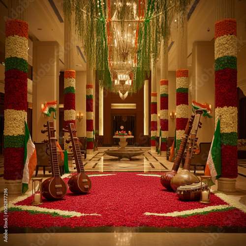 A beautifully decorated ent...