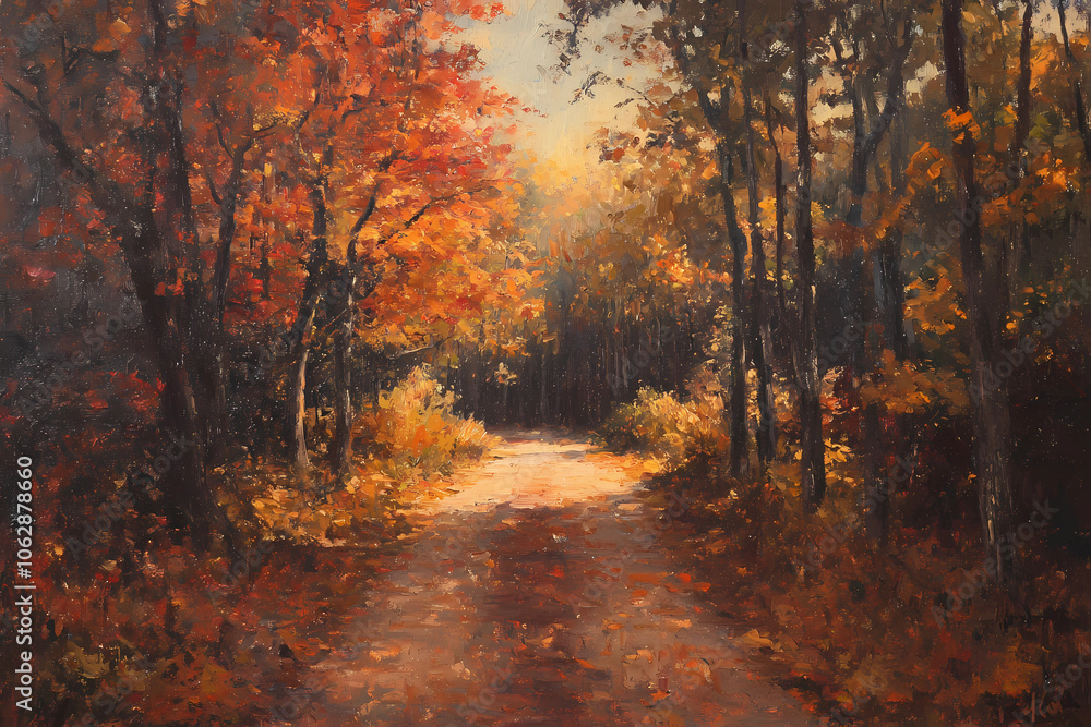 Experience Fall's Full Spectrum on a Lane Through an Autumn-Colored Forest Experience Fall's Full Spectrum on a Lane Through an Autumn-Colored Forest