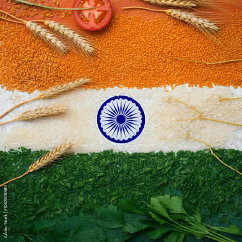 The Indian flag recreated u...