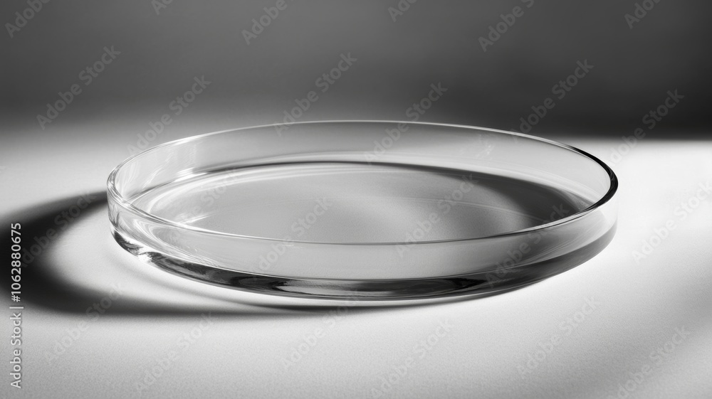 Empty Glass Bowl on White Background Empty Glass Bowl on White Background