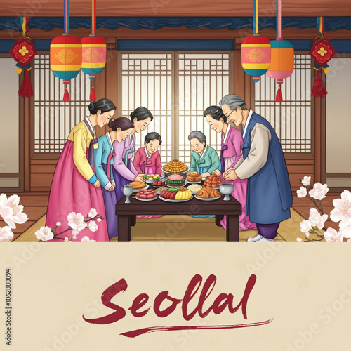 A warm family gathering cel...