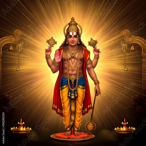 Majestic image of Lord Nara...
