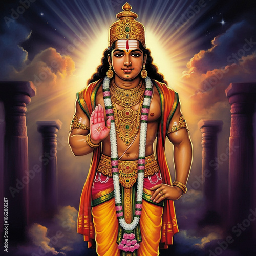 Iconic depiction of Lord Ve...