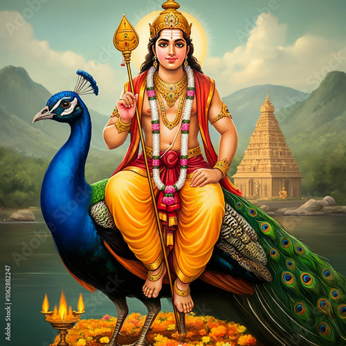 Depiction of Lord Murugan s...