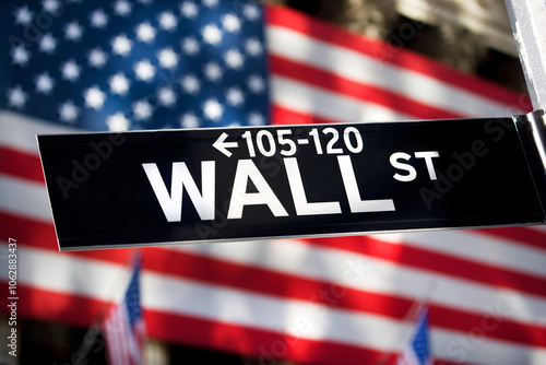 Wall Street sign Manhattan financial district stock market