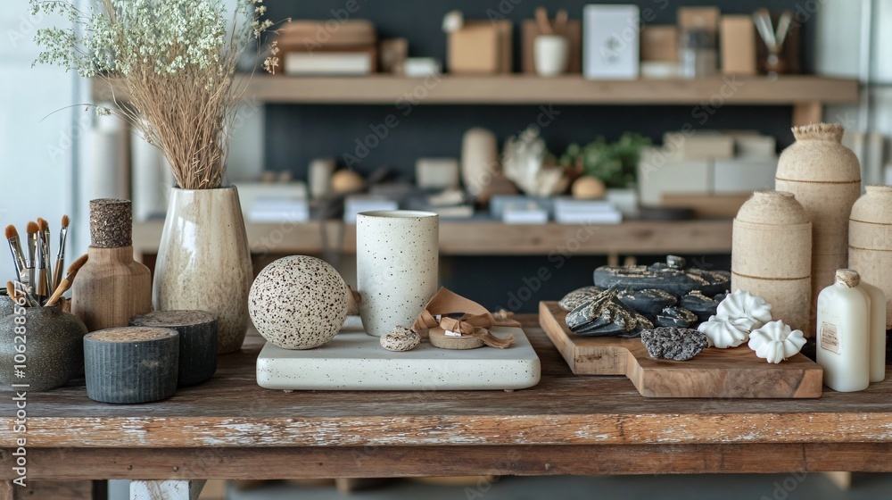 Naklejka premium Rustic Home Decor with Natural Elements