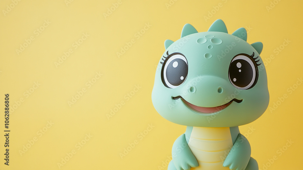 a charming kawaii green dinosaur a charming kawaii green dinosaur
