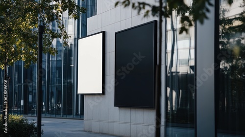 Wallpaper Mural Blank Billboard on Modern Building Torontodigital.ca