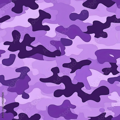 Purple Modern Airsoft Paintball Hunting Camo Pattern, Seamless Camouflage Texture photo